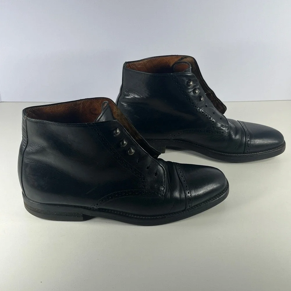 Cole Haan‎ Chukka Boots Mens Size 8M Black Leather Ankle Lace Up Casual 4595